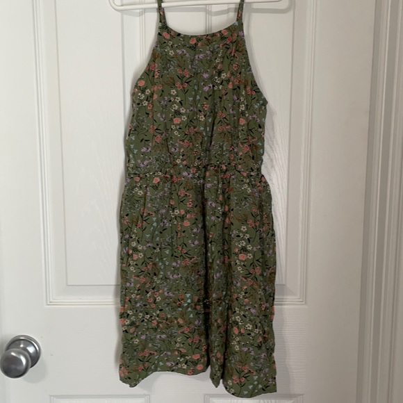 Old Navy dress, green with floral print, cute!